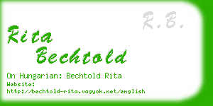 rita bechtold business card